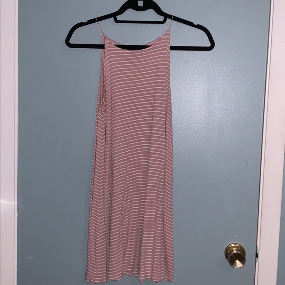 Pink and White Striped Forever 21 Dress